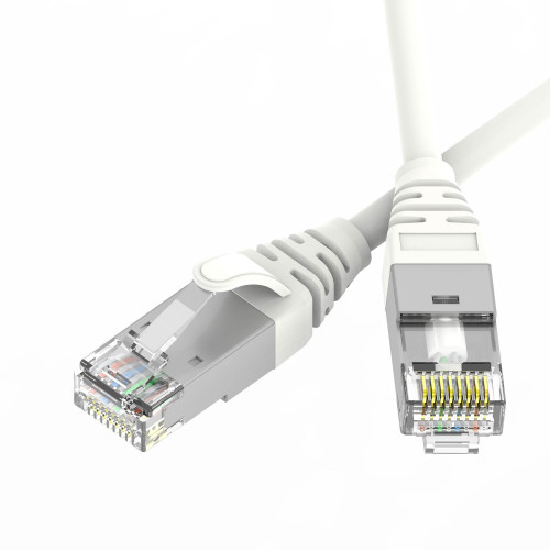 Патч-корд экранированный Ultra SLIM CAT6A S/FTP 4х2, 30 AWG, LSZH, белый, 1,5м