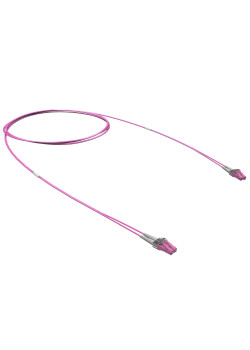 Оптический коммутационный шнур двухволоконный (Duplex) LC/UPC-LC/UPC, 50/125 (OM4), 1 м