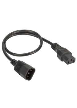 Кабель питания DKC, IEC320 C13 - IEC320 C14, 1,0м, 3х1,5мм