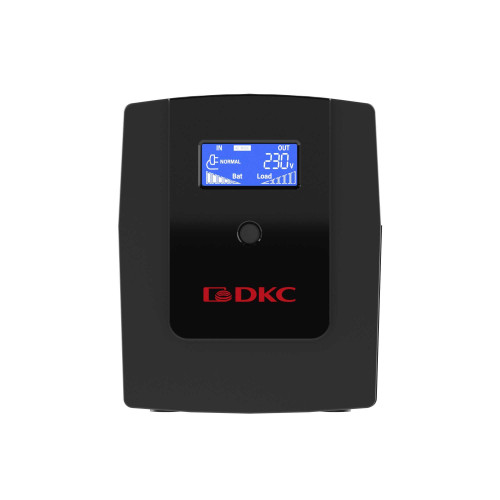 Линейно-интерактивный ИБП ДКС серии Инфо Элсиди (Info LCD), 1500 ВА/900 Вт, 1/1, 3xSchuko, USB + RJ45, LCD, 2x8Aч