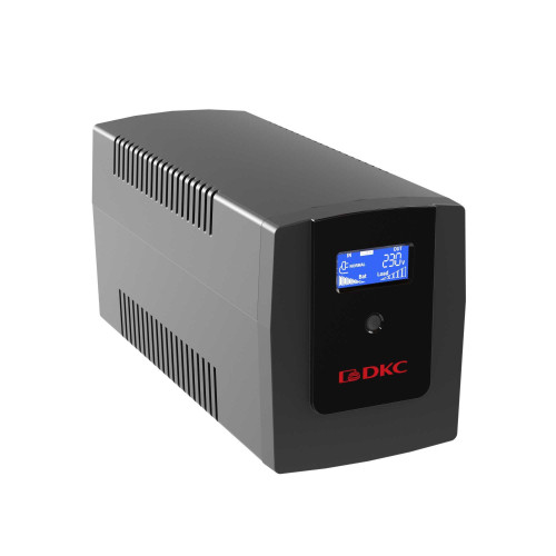 Линейно-интерактивный ИБП ДКС серии Инфо Элсиди (Info LCD), 1200 ВА/720 Вт, 1/1, 4xIEC C13, USB + RJ45, LCD, 2x7Aч