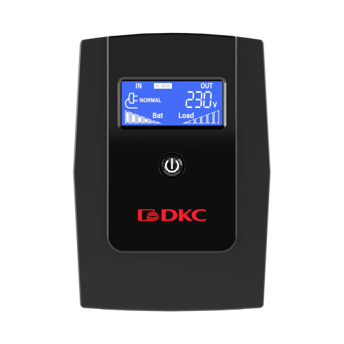 Линейно-интерактивный ИБП ДКС серии Инфо Элсиди (Info LCD), 800 ВА/480 Вт, 1/1, 3xIEC C13, USB + RJ45, LCD, 1x8Aч