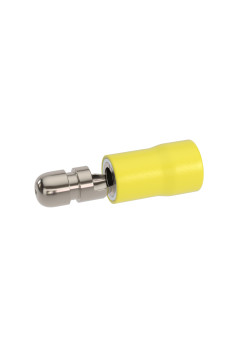Наконечник-разъем цилиндрический, вилка 9x5, изолированный фланец, для кабеля сечением до 6.0кв.мм