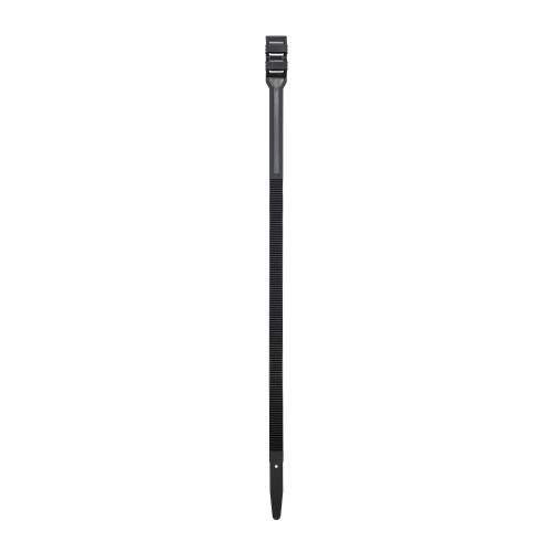 Хомут P6.6 с плоским замком, черный 9x300