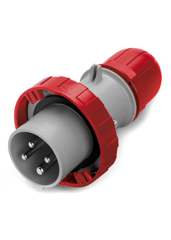 Вилка кабельная с безвинтовыми клеммами IP67 32A 3P+E 400В