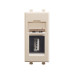 USB 2.0 розетка модульная, тип А-А, Avanti, ванильная дымка, 1 модуль