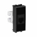 Компьютерная розетка RJ-45 без шторки модульная, кат.6, Avanti, черный квадрат, 1 модуль