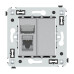 Компьютерная розетка RJ-45 в стену, кат.5e одинарная экранированная, Avanti, закаленная сталь