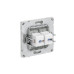 Компьютерная розетка RJ-45 без шторки, кат.6А двойная, KANT, белый песок Компьютерная розетка RJ-45 без шторки, кат.6А двойная, KANT, белый песок