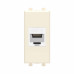 Компьютерная розетка RJ-45 без шторки модульная, кат.6, Avanti, ванильная дымка, 1 модуль