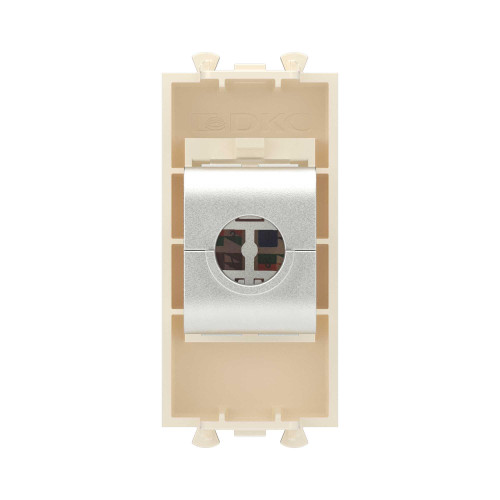 Компьютерная розетка RJ-45 без шторки модульная, кат.5е экранированная, Avanti, ванильная дымка, 1 модуль