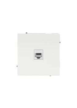 Компьютерная розетка RJ-45 без шторки, кат.5е одинарная, KANT, белая магнолия