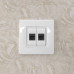 Компьютерная розетка RJ45 кат.5e, Brava, белая, 1 модуль