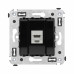Компьютерная розетка RJ-45 без шторки в стену, кат.6 одинарная экранированная, Avanti, черный квадрат Компьютерная розетка RJ-45 без шторки в стену, кат.6 одинарная экранированная, Avanti, черный квадрат
