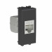 Компьютерная розетка RJ-45 без шторки модульная, кат.6 экранированная, Avanti, черный матовый, 1 модуль