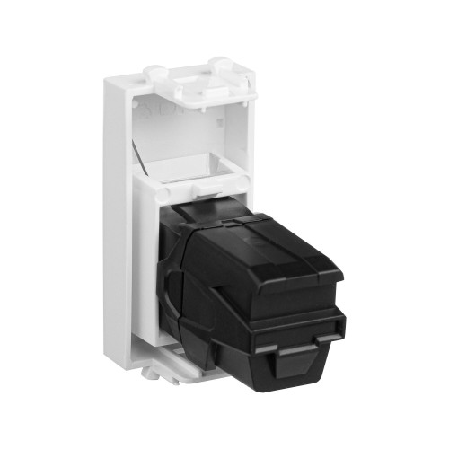 USB 2.0 розетка модульная, тип А-А, Avanti, белое облако, 1 модуль