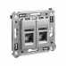 Компьютерная розетка RJ-45 в стену, кат.6 двойная, Компьютерная розетка RJ-45 в стену, кат.6 двойная,