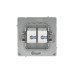 Компьютерная розетка RJ-45 без шторки, кат.6А двойная, KANT, белый песок Компьютерная розетка RJ-45 без шторки, кат.6А двойная, KANT, белый песок