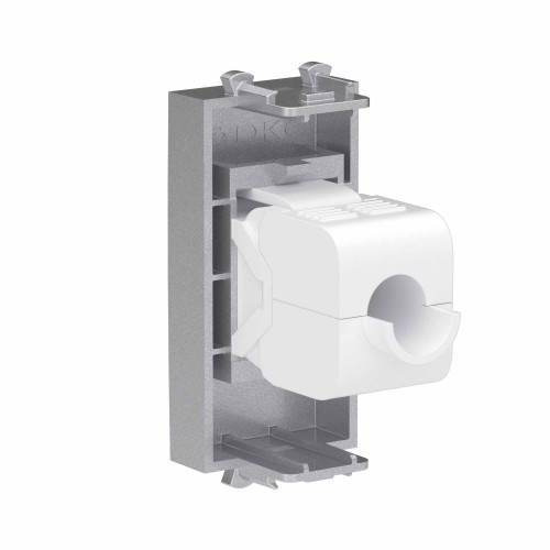 Компьютерная розетка RJ-45 без шторки модульная, кат.6А, Avanti, закаленная сталь, 1 модуль