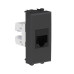 Компьютерная розетка RJ-45 без шторки модульная, кат.5е, Avanti, черный матовый, 1 модуль