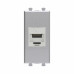 Компьютерная розетка RJ-45 без шторки модульная, кат.6А экранированная, Avanti, закаленная сталь, 1 модуль