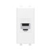 Компьютерная розетка RJ-45 без шторки модульная, кат.5е, Avanti, белое облако, 1 модуль Компьютерная розетка RJ-45 без шторки модульная, кат.5е, Avanti, белое облако, 1 модуль