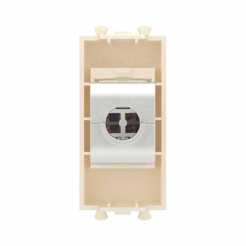 Компьютерная розетка RJ-45 без шторки модульная, кат.6 экранированная, Avanti, ванильная дымка, 1 модуль