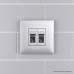 Компьютерная розетка RJ-45 в стену, кат.5e двойная, 