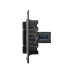 USB 3.0 розетка одинарная в стену, тип А-А, Avanti, черный квадрат