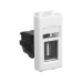 USB 2.0 розетка модульная, тип А-А, Avanti, белое облако, 1 модуль