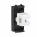 Компьютерная розетка RJ-45 без шторки модульная, кат.6А, Avanti, черный матовый, 1 модуль