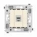 Компьютерная розетка RJ-45 без шторки в стену, кат.6A одинарная  экранированная, Avanti, ванильная дымка