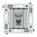 Компьютерная розетка RJ-45 в стену, кат.5e одинарная экранированная, Avanti, закаленная сталь