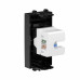 Компьютерная розетка RJ-45 без шторки модульная, кат.6А, Avanti, черный квадрат, 1 модуль Компьютерная розетка RJ-45 без шторки модульная, кат.6А, Avanti, черный квадрат, 1 модуль