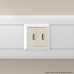 USB зарядное устройство модульное 2.1 А, Avanti, ванильная дымка, 2 модуля