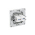 Компьютерная розетка RJ-45 без шторки, кат.6А двойная, KANT, белая магнолия