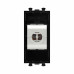 Компьютерная розетка RJ-45 без шторки модульная, кат.6А экранированная, Avanti, черный квадрат, 1 модуль Компьютерная розетка RJ-45 без шторки модульная, кат.6А экранированная, Avanti, черный квадрат, 1 модуль