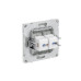 Компьютерная розетка RJ-45 без шторки, кат.5е двойная, KANT, белая магнолия
