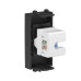 Компьютерная розетка RJ-45 без шторки модульная, кат.5е, Avanti, черный матовый, 1 модуль