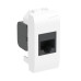 Компьютерная розетка RJ45 кат.5e, Brava, белая, 1 модуль
