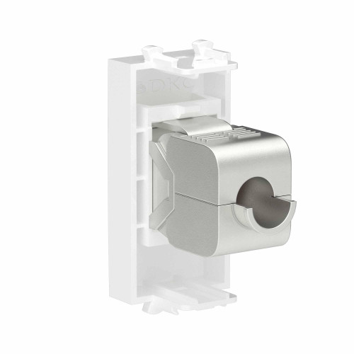 Компьютерная розетка RJ-45 без шторки модульная, кат.6 экранированная, Avanti, белое облако, 1 модуль