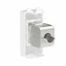 Компьютерная розетка RJ-45 без шторки модульная, кат.6 экранированная, Avanti, белое облако, 1 модуль