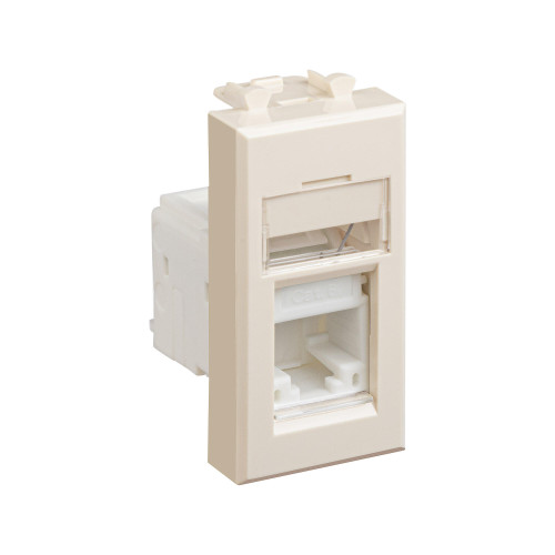 Компьютерная розетка RJ-45 модульная, кат.6А, Avanti, ванильная дымка, 1 модуль