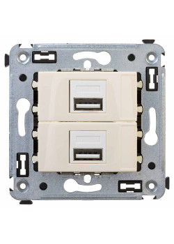 USB зарядное устройство в стену 2.1 А, Avanti, ванильная дымка