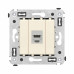 Компьютерная розетка RJ-45 без шторки в стену, кат.6 одинарная экранированная, Avanti, ванильная дымка