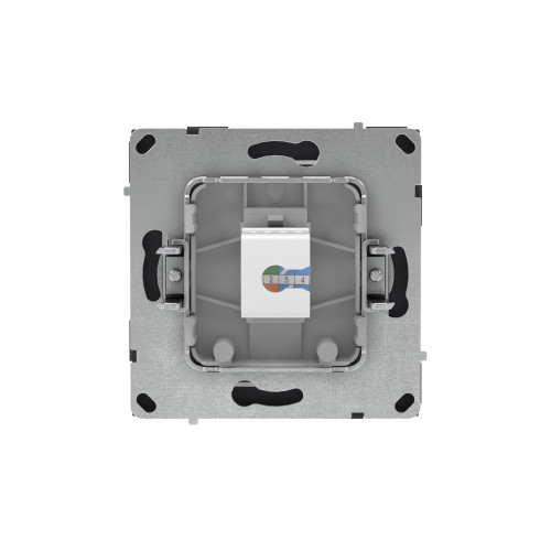 Компьютерная розетка RJ-45 без шторки, кат.5е одинарная, KANT, черный уголь