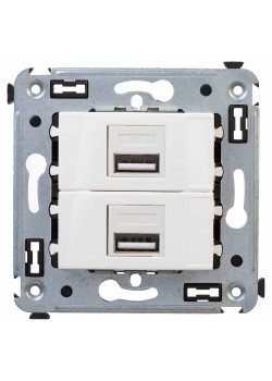 USB зарядное устройство в стену, Avanti, белое облако, 2.1А