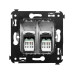 Компьютерная розетка RJ-45 в стену, кат.5e двойная, 