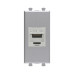 Компьютерная розетка RJ-45 без шторки модульная, кат.5е экранированная, Avanti, закаленная сталь, 1 модуль Компьютерная розетка RJ-45 без шторки модульная, кат.5е экранированная, Avanti, закаленная сталь, 1 модуль