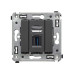 USB 3.0 розетка одинарная в стену, тип А-А, Avanti, черный матовый USB 3.0 розетка одинарная в стену, тип А-А, Avanti, черный матовый